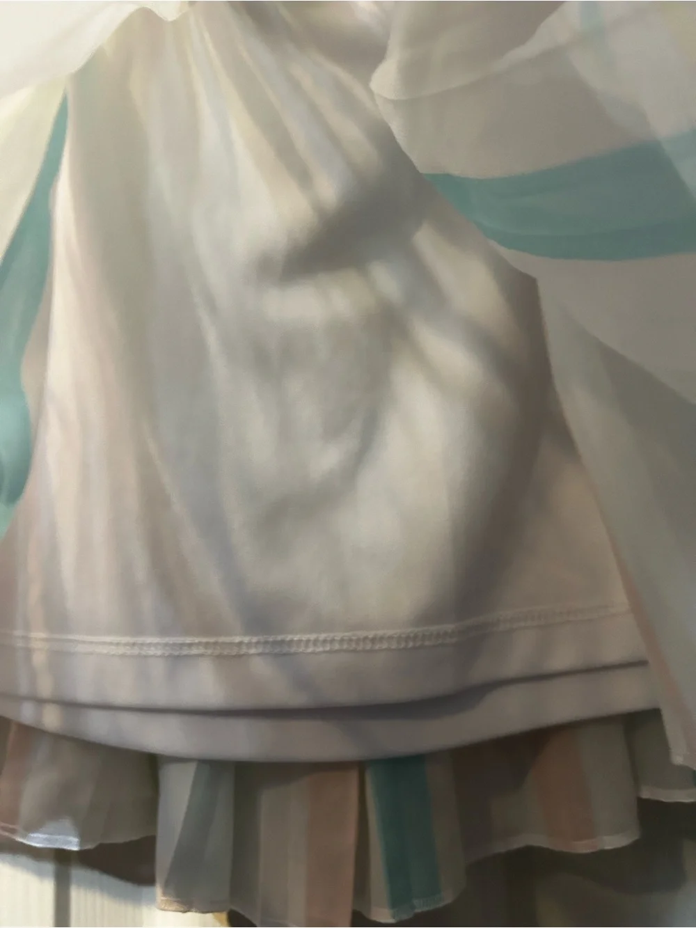 Pleated Pastel Striped girls Skirt - Light Multi